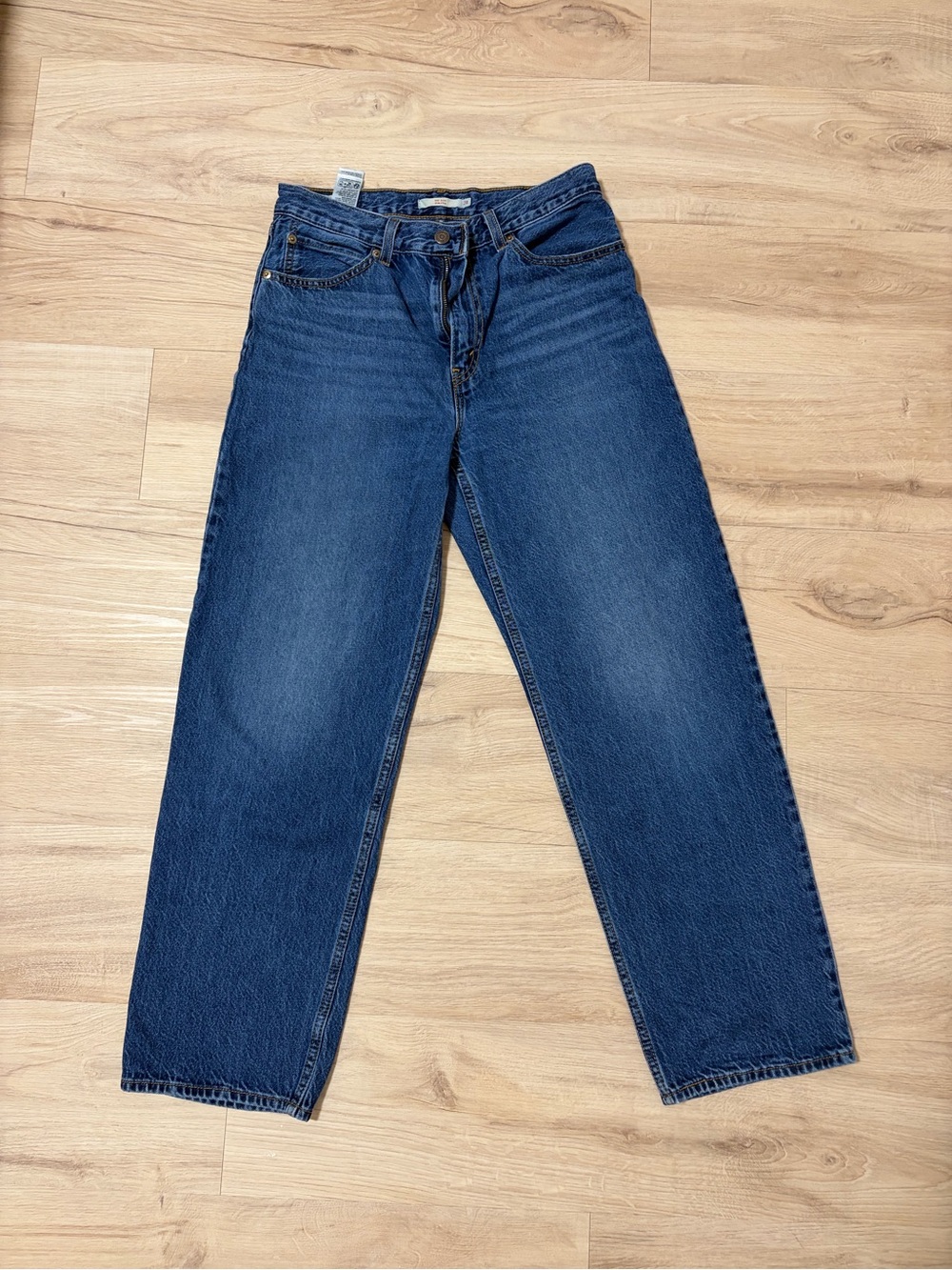 Levi's Women's Straight-Leg Dad Jean in Deep Blue Denim